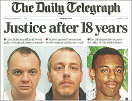 Stephen Lawrence - justice after 18 years 